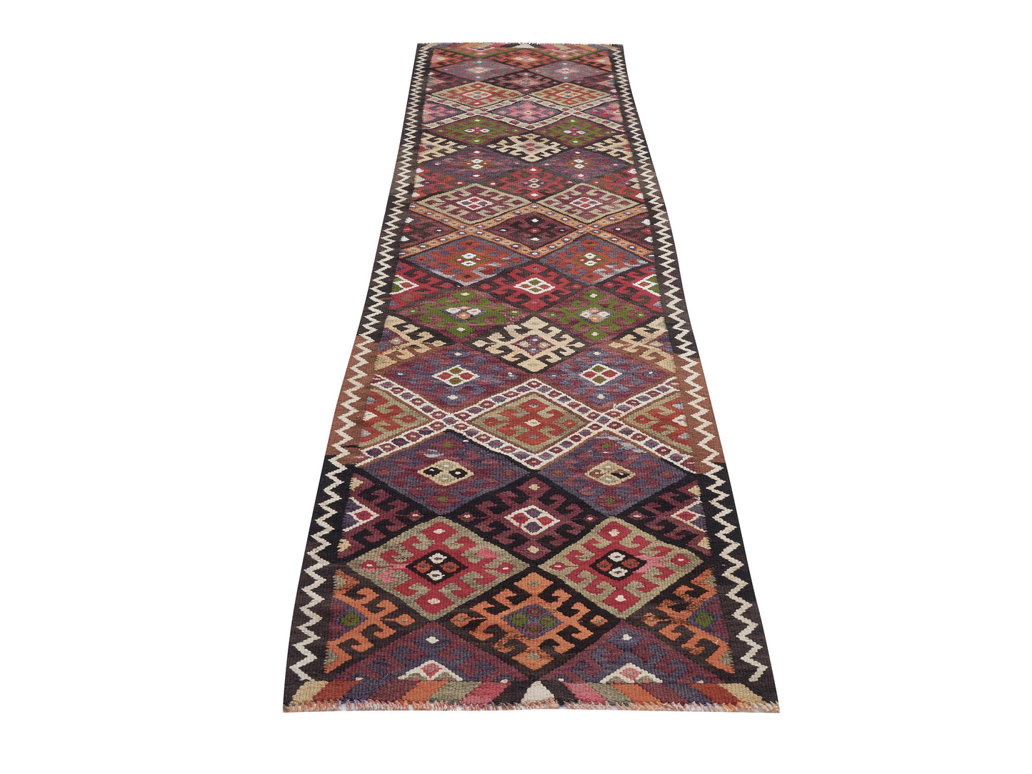 Oushak Handmade Runner Rug, Turkish Runner, Vintage Antique Runner Rug, Kilim Runner Rug, Rug Runner, Hallway Runner, Runner Rug 3x14, 11355