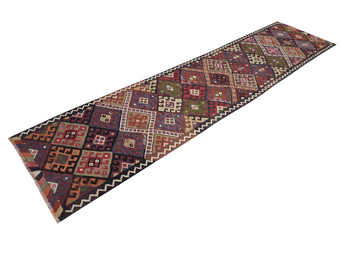 Oushak Handmade Runner Rug, Turkish Runner, Vintage Antique Runner Rug, Kilim Runner Rug, Rug Runner, Hallway Runner, Runner Rug 3x14, 11355