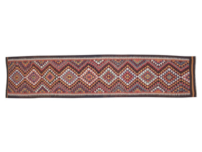 Runner Rug 3x12, Oushak Handmade Runner Rug, Vintage Faded Rug, Turkish Kilim Runner Rug, Rug Runner, Bohemian Rug, Anatolia Rug, 11391