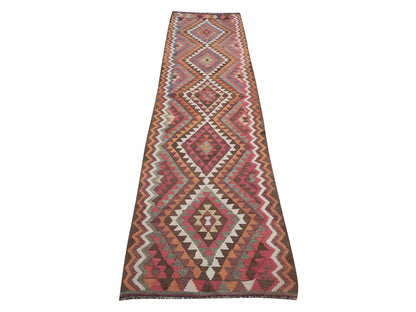 Vintage Handmade Runner Rug, Oushak Antique Runner Rug, Turkish Eclectic Runner Rug, Anatolia Rug, Bohemian Rug, Runner Rug 3x12, 11392