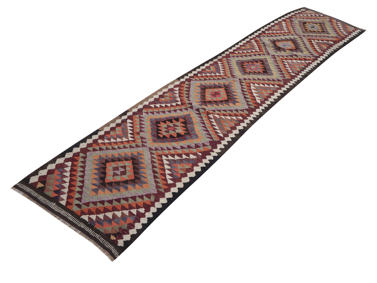 Turkish Runner, Vintage Runner, Oushak Runner, Anatolia Rug, Rug Runner, Hallway Runner, Bohemian Rug, Runner Rug 3x12, Kilim Runner, 11362