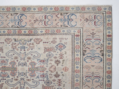 Vintage Handmade Rug, Turkish Oushak Rug, Neutral Area Rug, Carpet Rug, Bedroom Rug, Primitive Rug, Anatolia Faded Rug, Rug 6x9, 10599