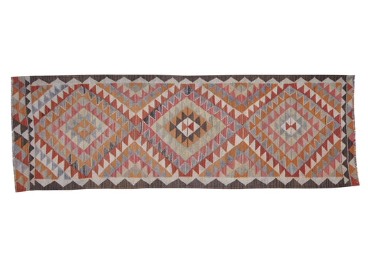 Vintage Kilim Runner Rug, Entryway Rug, Turkish Handmade Runner Rug, Anatolia Rug, Rug Runner, Kilim Runner Rug, Runner Rug 3x10, 11318