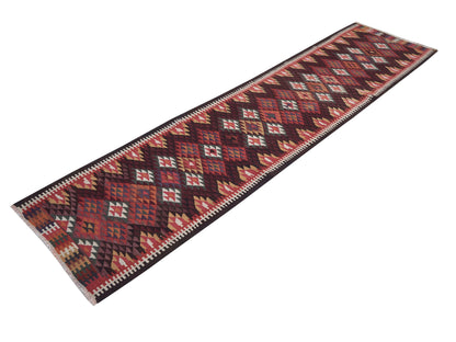 Turkish Handmade Runner Rug, Vintage Oushak Runner Rug, Kitchen Runner, Kilim Runner Rug, Anatolia Rug, Rug Runner 3x11, Bohemian Rug, 11307