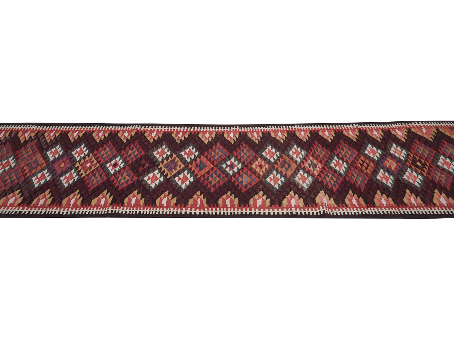 Turkish Handmade Runner Rug, Vintage Oushak Runner Rug, Kitchen Runner, Kilim Runner Rug, Anatolia Rug, Rug Runner 3x11, Bohemian Rug, 11307