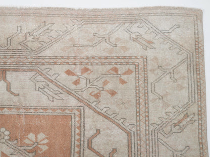 Vintage Handmade Rug, Turkish Oushak Rug, Neutral Area Rug, Office Rug, Bohemian Rug, Anatolia Eclectic Rug, Carpet Rug, Rug 5x7, 12534