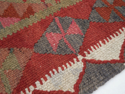 Kilim Runner Rug, Vintage Oushak Runner Rug, Handmade Eclectic Runner Rug, Anatolia Rug,Hallway Runner, Bohemian Rug, Runner Rug 3x10, 11308