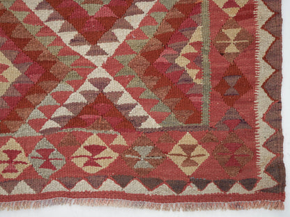 Kilim Runner Rug, Vintage Oushak Runner Rug, Handmade Eclectic Runner Rug, Anatolia Rug,Hallway Runner, Bohemian Rug, Runner Rug 3x10, 11308