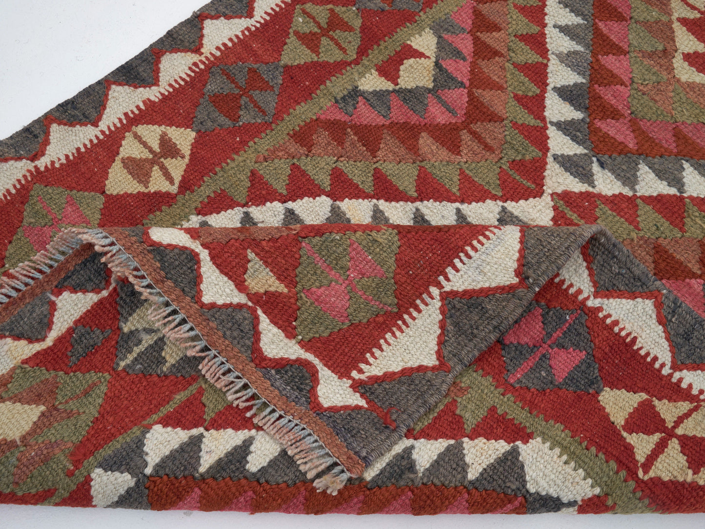 Kilim Runner Rug, Vintage Oushak Runner Rug, Handmade Eclectic Runner Rug, Anatolia Rug,Hallway Runner, Bohemian Rug, Runner Rug 3x10, 11308