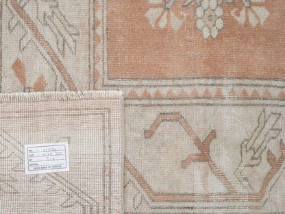 Vintage Handmade Rug, Turkish Oushak Rug, Neutral Area Rug, Office Rug, Bohemian Rug, Anatolia Eclectic Rug, Carpet Rug, Rug 5x7, 12534