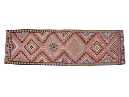 Turkish Runner, Vintage Runner, Oushak Runner, Kilim Runner Rug, Handmade Runner Rug, Anatolia Rug, Hallway Runner, Runner Rug 3x11, 11320