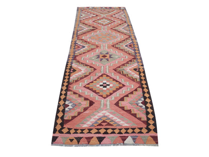 Turkish Runner, Vintage Runner, Oushak Runner, Kilim Runner Rug, Handmade Runner Rug, Anatolia Rug, Hallway Runner, Runner Rug 3x11, 11320