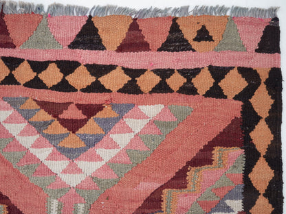 Turkish Runner, Vintage Runner, Oushak Runner, Kilim Runner Rug, Handmade Runner Rug, Anatolia Rug, Hallway Runner, Runner Rug 3x11, 11320