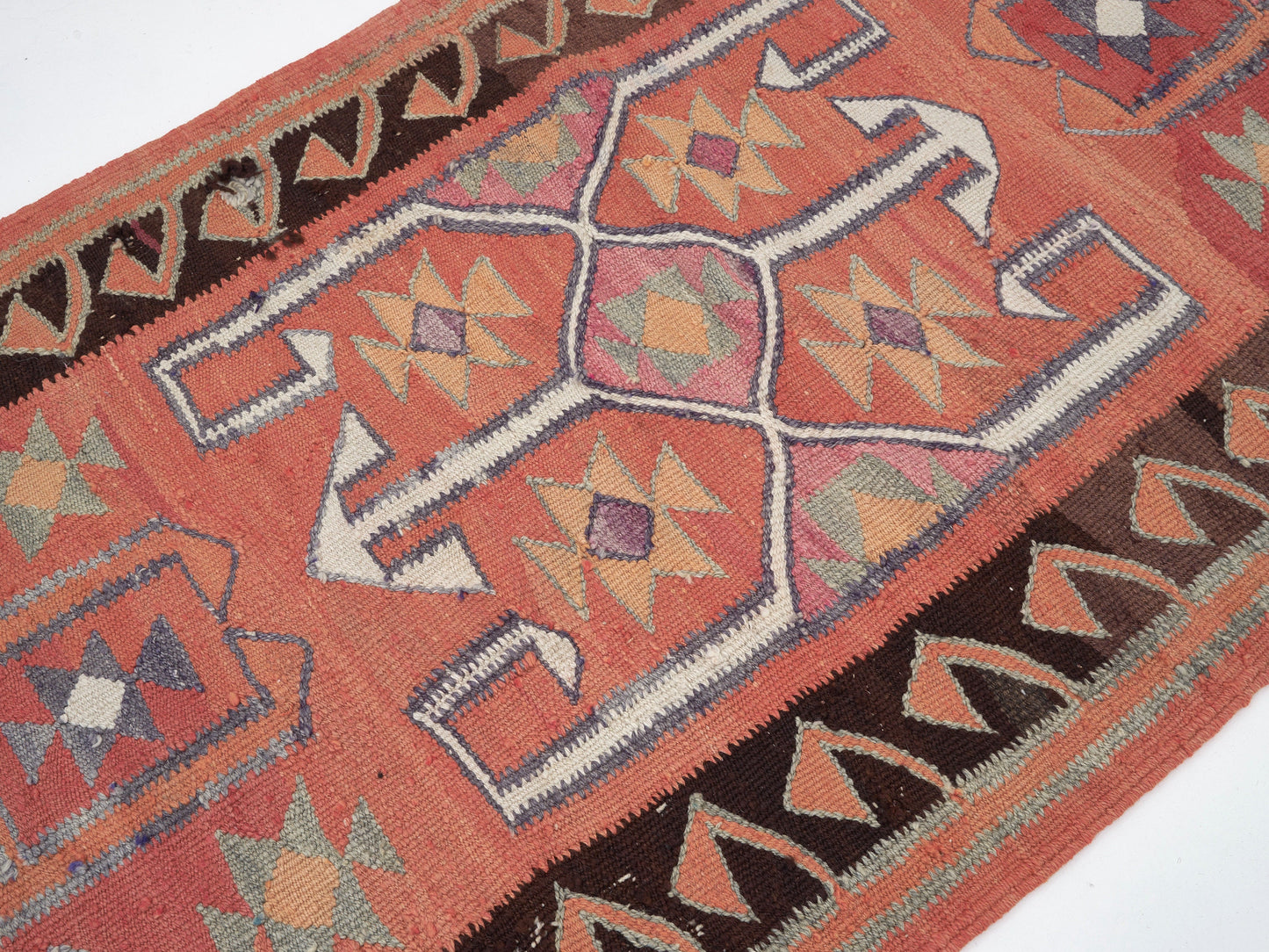 Kilim Runner Rug, Rug Runner 3x11, Turkish Handmade Runner Rug, Oushak Antique Runner Rug, Vintage Kilim Runner Rug, Hallway Runner, 11304