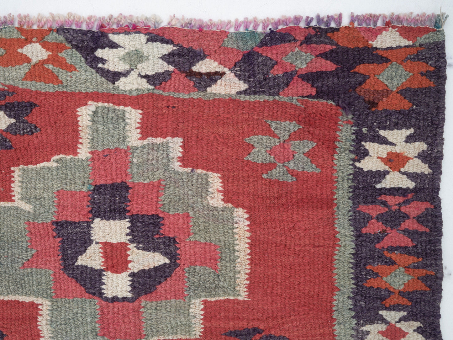 Rug Runner 3x10, Vintage Ouashak Runner Rug, Turkish Kilim Runner Rug, Hallway Runner, Anatolia Rug, Handmade Eclectic Runner Rug, 11305
