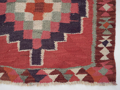 Rug Runner 3x10, Vintage Ouashak Runner Rug, Turkish Kilim Runner Rug, Hallway Runner, Anatolia Rug, Handmade Eclectic Runner Rug, 11305