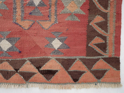 Kilim Runner Rug, Rug Runner 3x11, Turkish Handmade Runner Rug, Oushak Antique Runner Rug, Vintage Kilim Runner Rug, Hallway Runner, 11304