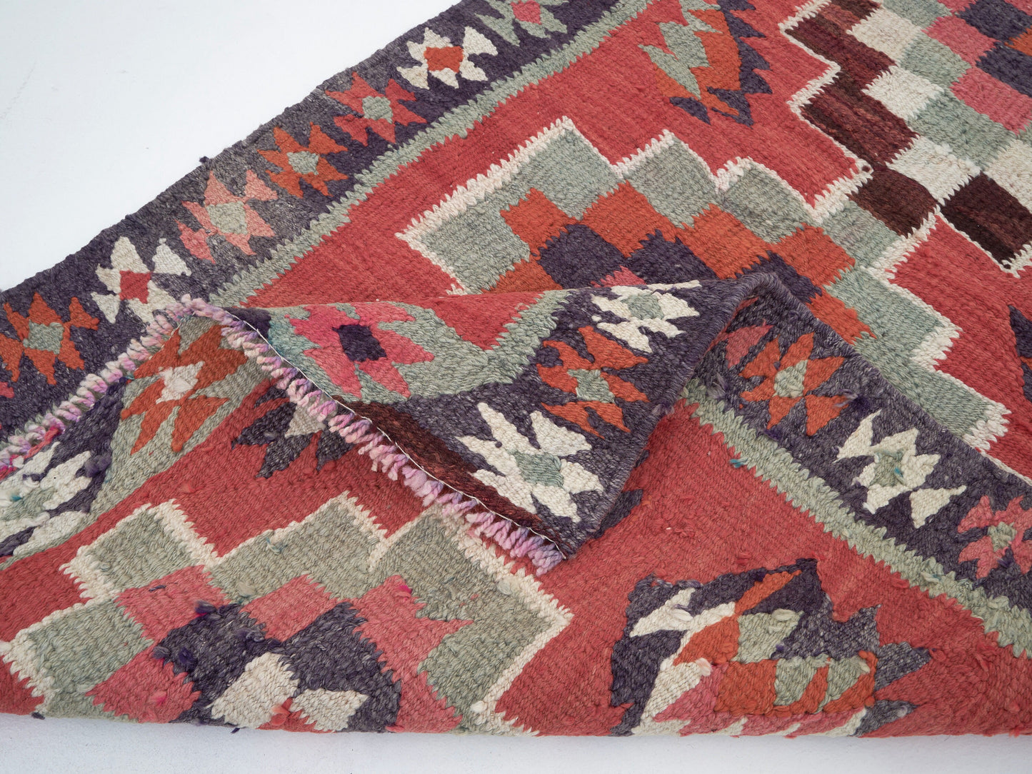 Rug Runner 3x10, Vintage Ouashak Runner Rug, Turkish Kilim Runner Rug, Hallway Runner, Anatolia Rug, Handmade Eclectic Runner Rug, 11305