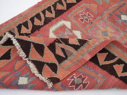 Kilim Runner Rug, Rug Runner 3x11, Turkish Handmade Runner Rug, Oushak Antique Runner Rug, Vintage Kilim Runner Rug, Hallway Runner, 11304