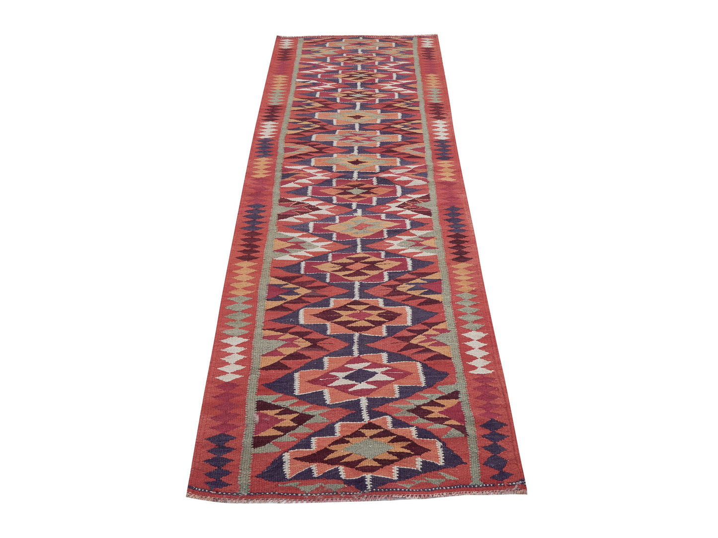 Runner Rug 3x10, Turkish Runner, Vintage Runner, Oushak Runner, Kitchen Runner, Anatolia Rug, Rug Runner, Bohemian Rug, Kilim Runner, 11103