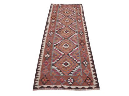 Turkish Handmade Runner Rug, Vintage Antique Runner Rug, Oushak Eclectic Runner Rug, Kilim Runner Rug, Anatolia Rug, Rug Runner 3x9, 11108