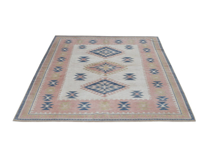 Carpet Rug, Rug 5x7, Turkish Rug, Oushak Rug, Vintage Rug, Handmade Rug, Area Rug, Anatolia Rug, Turkish Carpet, Kid Room Rug, 12439