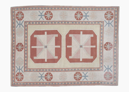 Oushak Rug, Vintage Rug, Handmade Rug, Area Rug, Turkish Rug, Anatolia Rug, Carpet Rug,Bedroom Rug, Bohemian Rug, Turkey Rug, Rug 5x7, 12423