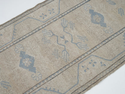 Oushak Rug, Turkish Rug, Vintage Rug, Handmade Runner Rug, Carpet Runner, Primitive Rug, Entryway Rug, Rug Runner, Runner Rug 3x9, 12429