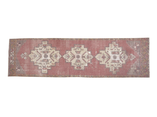 Turkish Runner, Handmade Oushak Runner Rug, Bohemian Rug, Rug Runner 3x11, Carpet Runner, Vintage Anatolia Runner Rug, Kitchen Runner, 12389