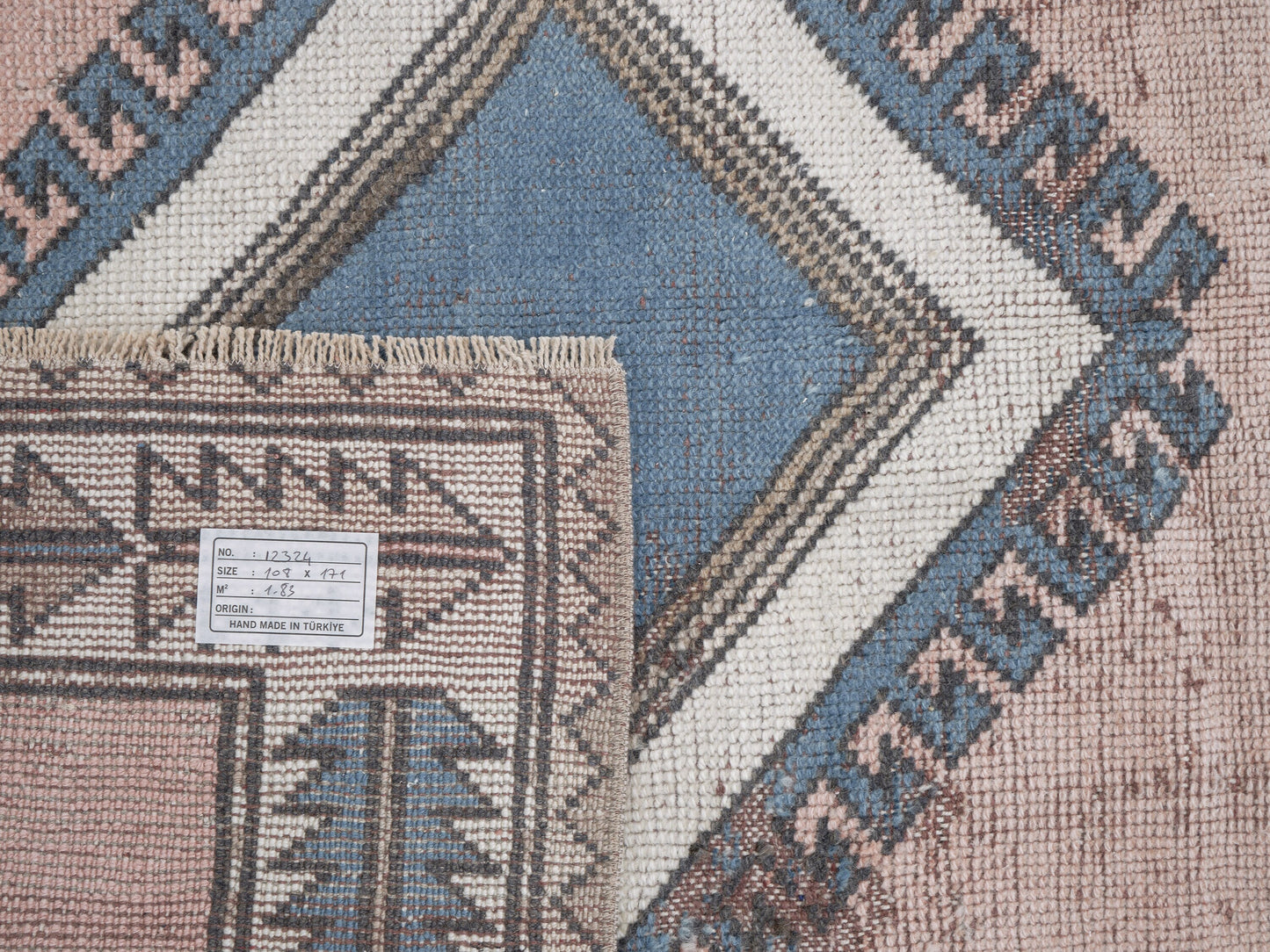 Turkish Vintage Rug, Handmade Area Rug, Oushak Rug, Neutral Muted Rug, Bedroom Rug, Bohemian Rug, Vintage Carpet, Turkey Rug, Rug 4x6, 12324