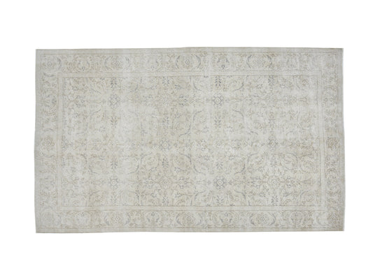 Neutral Large Vintage Rug Handmade Oushak Turkish Rug, Oversize Rug, Turkey Rug, Large Area Rug 6x9,Farmhouse decor, Living room,12418