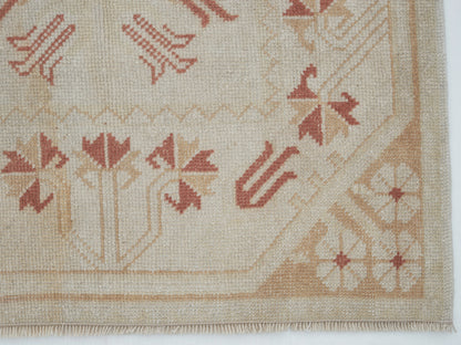 Oushak Rug, Area Rug, Vintage Rug, Handmade Rug, Turkish Rug, Neutral Rug, Scandinavian Rug, Living Room Rug, Turkey Rug, Rug 3x5, 12400