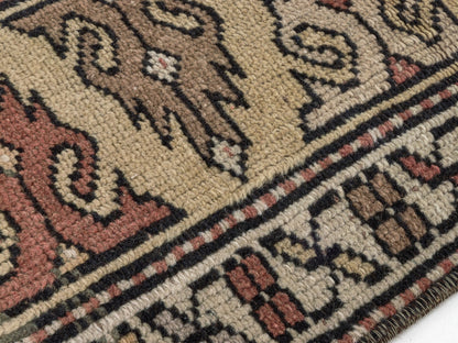 Bedroom Vintage rug, Anatolian Oushak rug, Handmade Rug, 3x4 Turkish rug, Antique Neutral rug, Traditional rug, Small Oushak rug, 8640