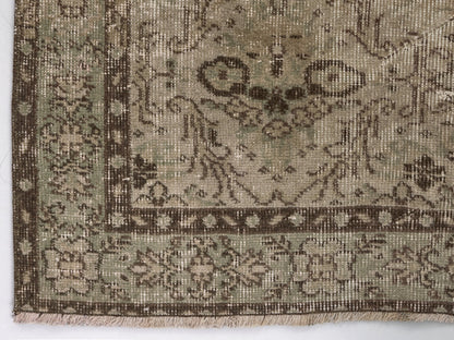 Handmade Oushak Rug, Turkish Vintage Oushak Rug, Area rug 4x7, Carpet rug, Beige rug, Muted rug, Faded rug, Wool rug, Unique rug, 8810