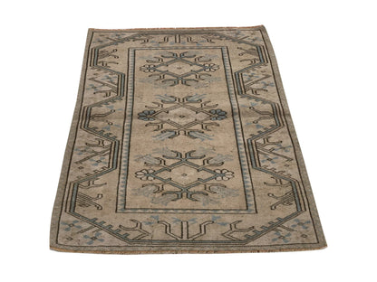 Neutral Vintage rug , Turkish Oushak Old rug , Anatolia Handmade Unique rug , Traditional rug , Antique rug , Small Carpet rug 3x5 ,8725