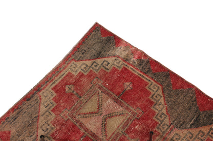 Turkish Vintage Oushak Runner Rug, 3x12 Rug Runner, Carpet Runner, Mid Century rug, Boho Rug, Shabby Chic,5955
