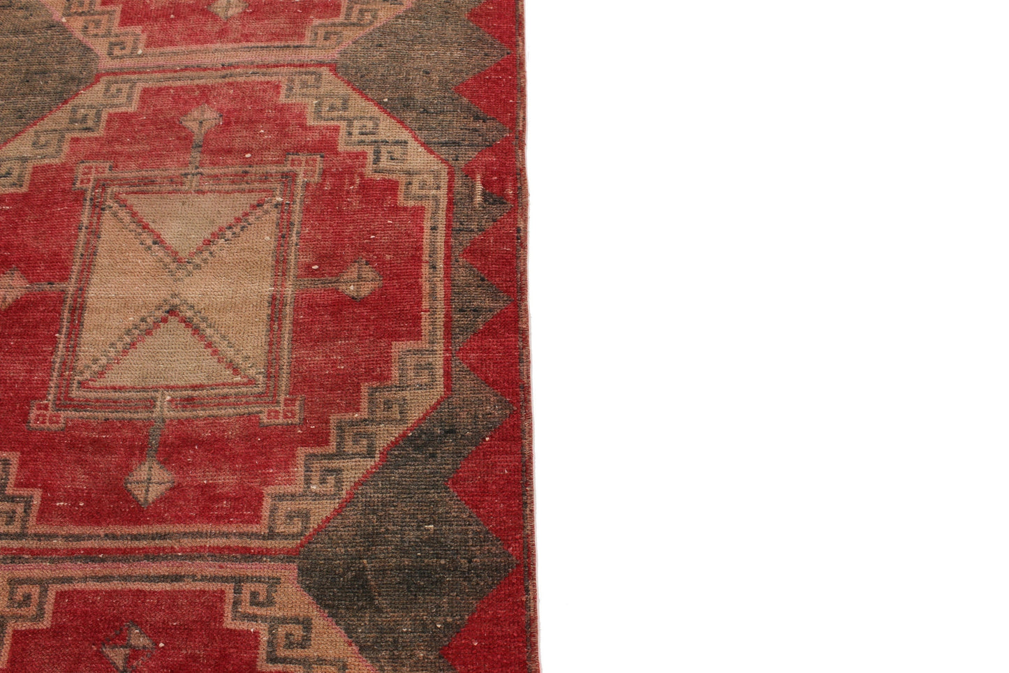 Turkish Vintage Oushak Runner Rug, 3x12 Rug Runner, Carpet Runner, Mid Century rug, Boho Rug, Shabby Chic,5955
