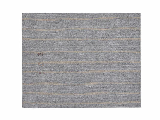 Handmade Area Kilim Rug, Turkish Striped Kilim Rug, Vintage Faded Kilim Rug, Office Rug, Contemporary Decor, Gray Rug, Kilim Rug 6x7, 12188