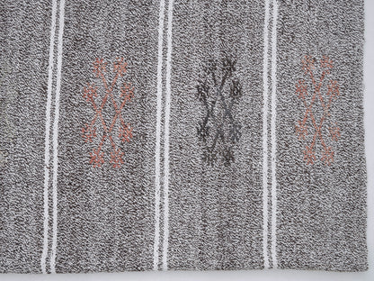 Handmade Kilim Rug, Vintage Kilim Rug, Area Kilim Rug, Turkish Kilim Rug, Neutral Rug, Coastal Decor, Gray Rug, Kilim Rug 6x7, 12194