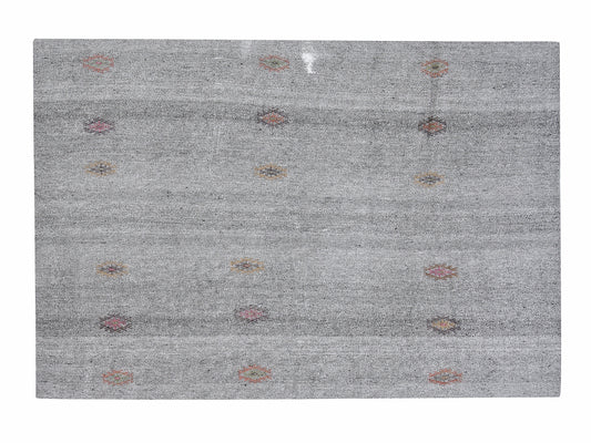 Handmade Area Kilim Rug, Turkish Faded Kilim Rug, Vintage Unique Kilim Rug, Neutral Muted Rug, Bedroom Rug, Kilim Rug 7x8, Gray Rug, 12207