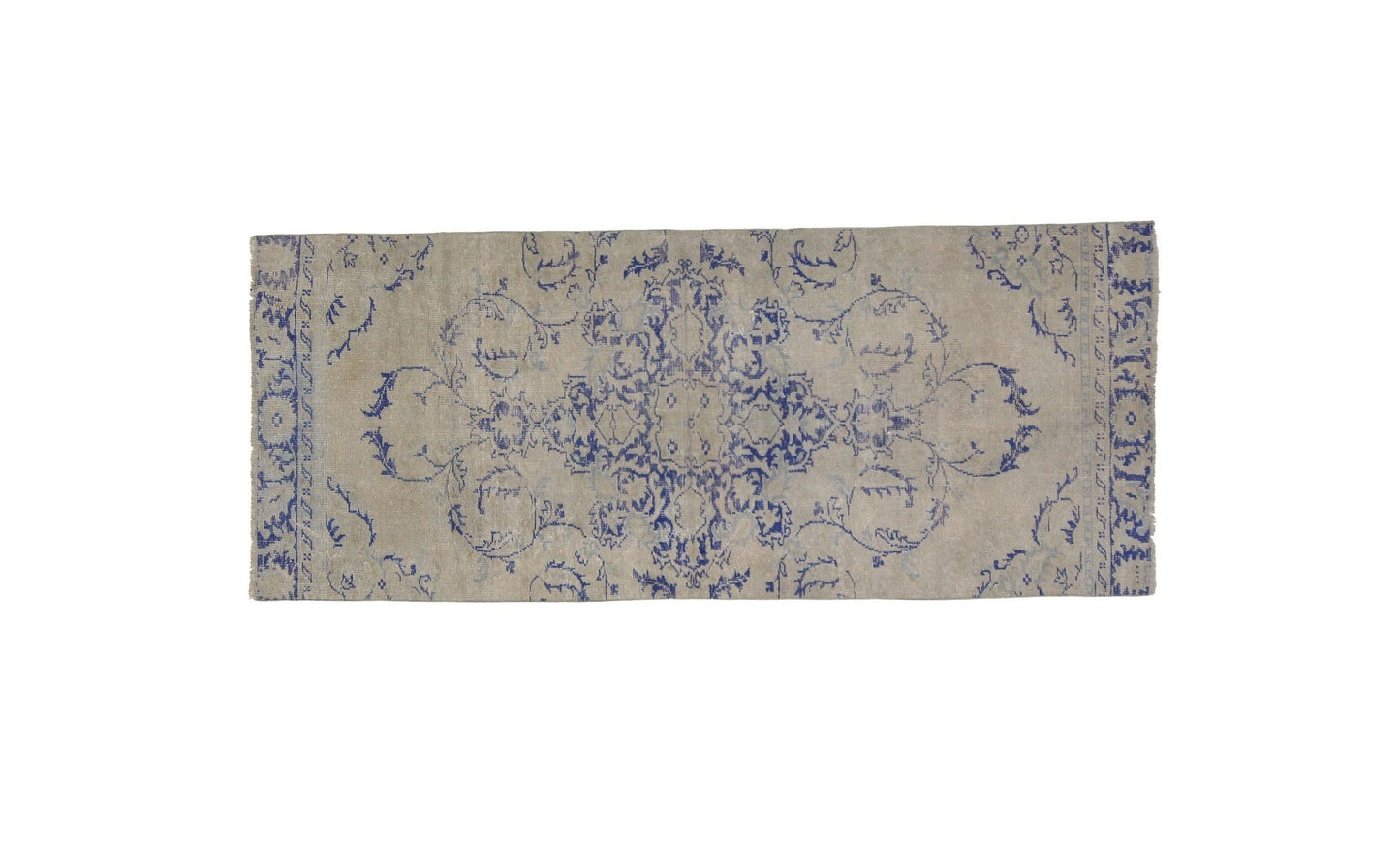 3x8 One of a kind Antique Kitchen Hallway Oushak Vintage Carpet Turkish Rug Runner, 7430