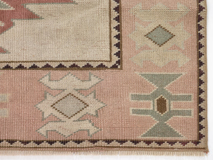Muted Oushak Rug, Vintage Rug, Beige Rug, Area rug 4x5 , Small Carpet rug, Turkish Neutral rug, Handmade rug, Pastel rug, Oushak Carpet,9056