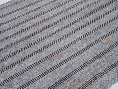 Vintage Handmade Kilim Rug, Turkish Faded Kilim Rug, Area Unique Kilim Rug, Gray Rug, Living Room Rug, Rug Kilim, Kilim Rug 6x8, 12213