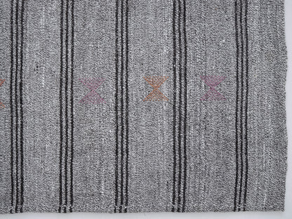 Vintage Handmade Kilim Rug, Turkish Faded Kilim Rug, Area Unique Kilim Rug, Gray Rug, Living Room Rug, Rug Kilim, Kilim Rug 6x8, 12213