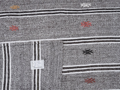 Turkish Vintage Kilim Rug, Handmade Unique Kilim Rug, Area Faded Kilim Rug, Neutral Floor Rug, Gray Rug, Rug Kilim, Kilim Rug 5x9, 12219