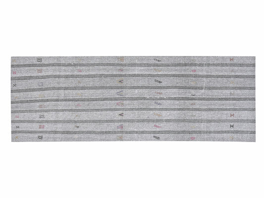 Vintage Runner, Handmade Runner Rug, Turkish Runner, Neutral Faded Rug, Kilim Runner, Long Runner, Runner Rug 4x9, Scandinavian Rug, 12224