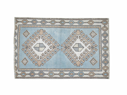 Vintage Handmade Area Rug, Turkish Oushak Eclectic Rug, Kid Room Rug, Bohemian Rug, Carpet Rug, Neutral Rug, Rug 3x4, Turkish Carpet, 12346