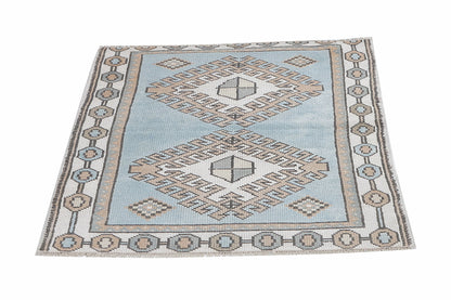 Vintage Handmade Area Rug, Turkish Oushak Eclectic Rug, Kid Room Rug, Bohemian Rug, Carpet Rug, Neutral Rug, Rug 3x4, Turkish Carpet, 12346