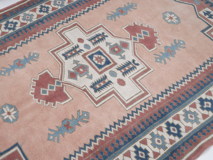 Vintage Oushak Rug, Turkish Handmade Eclectic Rug, Neutral Floor Rug,Area Rug, Bohemian Rug, Vintage Carpet, Living Room Rug, Rug 4x6, 12368