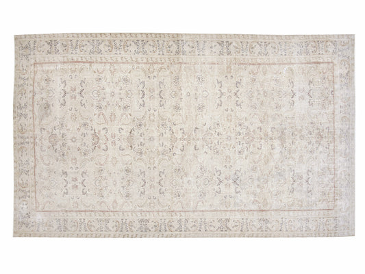 Handmade Area Rug, Turkish Vintage Rug, Oushak Antique Rug, Anatolia Rug, Scandinavian Rug, Beige Rug, Vintage Carpet, Rug 6x10, 12392